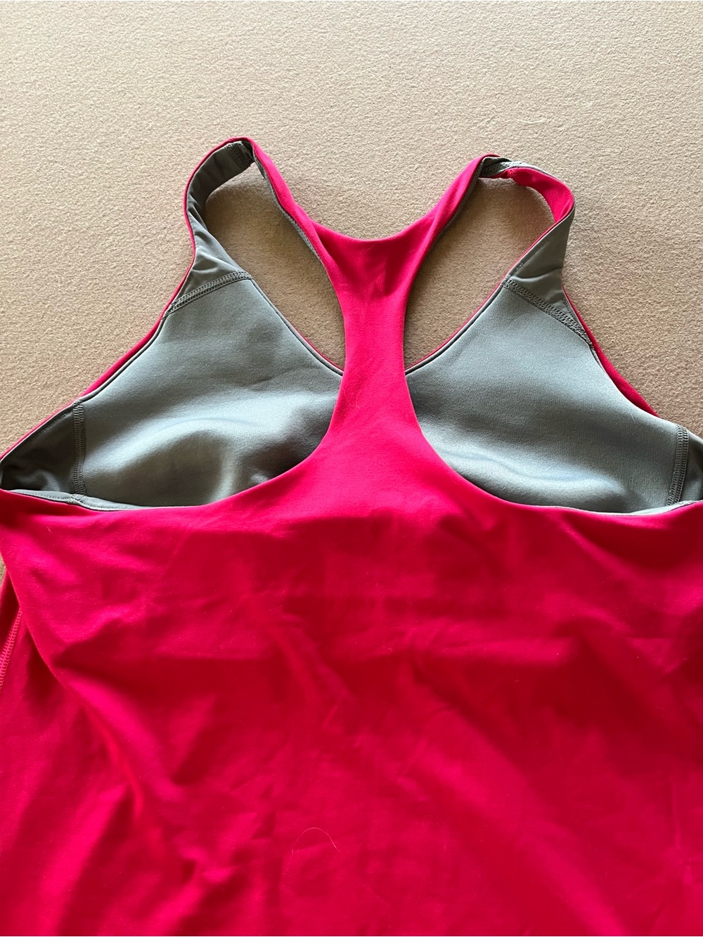 Nike Hot Pink Racerback Performance Tank With built-in bra - Picture 4 of 5